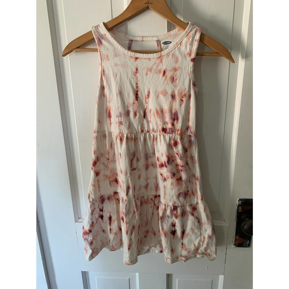 Old Navy - Girls Tie Dye Dress - Pink & Cream - Size (M) 8